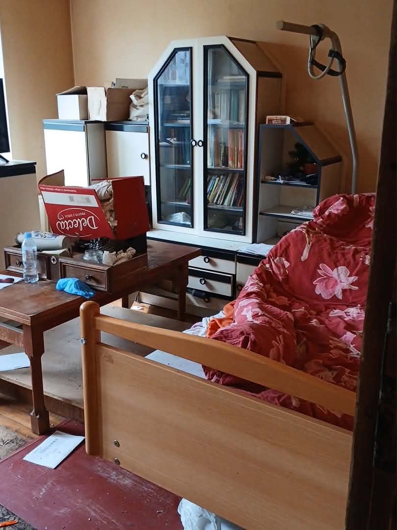 Opróżnianie mieszkania w Trójmieście — pokój przed wywozem, Pusto.pl